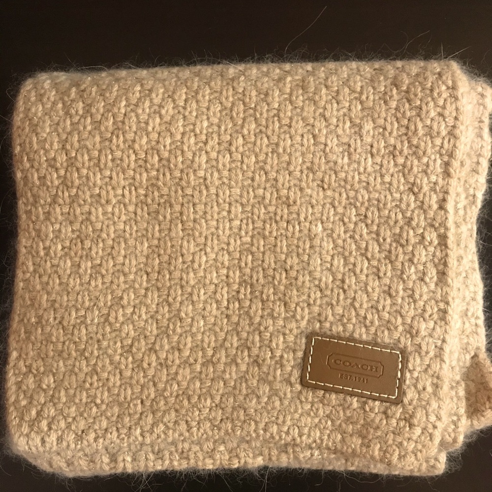 Coach wool/cashmere knit scarf